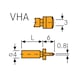 TESA Messeinsatz für FMS Typ VHA/25, Tastfläche zentrisch - Messeinsatz für elektronische Längenmesstaster FMS - 2