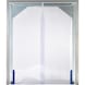 Pendeltür 2-flügelig 3000 x 2250 mm klar-transparent mit Gitternetzeinlage - Pendeltor aus PVC - verstärkte Gewebe-Ausführung - 1