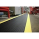 Werkplekmat met traanplaateffect, 1200 mm x strekkende meter, zwart/geel - PVC-werkplekmatten - 2