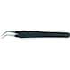 KNIPEX tweezers, sickle-shaped tips, ESD 120&nbsp;mm - Precision tweezers - 1