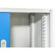 HK steel cabinet sliding doors & divider RAL 7035/RAL 5010 HxWxD 1950x1000x500&nbsp;mm - Sliding door cabinet with solid sheet metal doors, height 1950 mm - 1