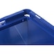 Dimensiones caja de almacen. W-KLT: 400x300x150&nbsp;mm, color RAL 5022, azul noche - Cajas de almacenamiento W-KLT® con solapa frontal - 2