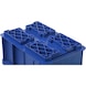 Dimensiones caja de almacen. W-KLT: 200x150x150&nbsp;mm, color RAL 5022, azul noche - Cajas de almacenamiento W-KLT® con solapa frontal - 2