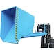 Kiepcontainer cap. 1,50 m³ LxBxH 1760 x 1560 x 1270 mm RAL 5012 lichtblauw - Kantelbak met afrolmechanisme - voor zwaar stortgoed - 3