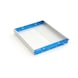 CLIP-O-FLEX<SUP>®</SUP> Tablar 2.0 280x260 mm, mit Einhängeprofil 0/45/90° blau