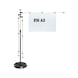 Maul drawing holder mobile silver telesc ext. 1400 2000mm with 5 rollers, silver - Swivelling plan holder - 1