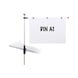 Maul drawing holder, up to 60 mm table thickness, accommodates drawings on both sides, silver - Swivelling plan holder - 2