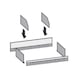 HOFE trough inserts 1,000x300 mm, zinc-plated push-fit system - Trough insert for shelving racks - 1