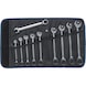 ATORN ratchet combination spanner set 10&nbsp;pcs double-sided in textile tool roll - Ratchet combination wrench set consisting of 10 pieces - 1