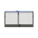 Conversion kit f.double-door element of partitioning system f.door height 2200mm - Conversion kit - 3
