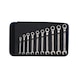 ATORN ratchet combination spanner set, 10&nbsp;pieces, straight, in textile tool roll - Ratchet combination wrench set consisting of 10 pieces - 1