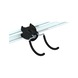 CLIP-O-FLEX (R) tool hook, type R, 30 mm, black, PVC coated - Rubberised tool hook - 2