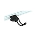 CLIP-O-FLEX (R) tool hook, type R, 40 mm, black, PVC coated - Rubberised tool hook - 1