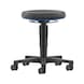 bimos all-round stool, 5-star base, castors, blue ring, Supertec seat - Allround stool with castors, Supertec - 1