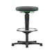 bimos all-round tall stool, 5-star base, glide runners, green ring, Supertec seat
