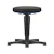 bimos all-round stool, 5-star base, glide runners, blue ring, fabric seat