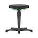 bimos all-round stool, 5-star base, glide runners, green ring, fabric seat