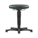 bimos all-round stool, 5-star base, glide runners, green ring, syn. leath. seat