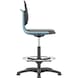 BIMOS LABSIT swivel work chair w. sliders, blue seat shell, black syn. leather - LABSIT zemin kızaklı döner çalışma sandalyesi - 2