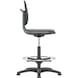 BIMOS LABSIT draaibare werkstoel met glijders, antrac stoelkuip, zwart kunstleer - LABSIT draaibare werkstoel met glijrails - 2