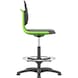 Silla girat. trab. BIMOS LABSIT c. desl., cuer. silla verde, cuero sintét. negro - LABSIT swivel work chair with glide runners - 2