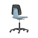BIMOS LABSIT draaibare werkstoel met wielen, blauwe stoelkuip, zwart Supertec - LABSIT draaibare werkstoel met zwenkwielen - 3