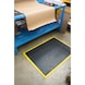工作区垫，单垫，长x宽x高 900x600x14 毫米，黑色/黄色，天然橡胶 - 天然橡胶工作区垫子 — 单片垫 - 1