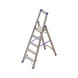 ATORN aluminium step ladder with platform 5 steps, 1-sided