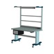 CLIP-O-FLEX height-adjustable, mobile system workstation w. lighting and drawers - Mobile height-adjustable system workstation - 1