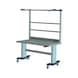 CLIP-O-FLEX mobile height-adjustable system workstation with superstructure - Mobile height-adjustable system workstation - 1