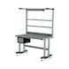 CLIP-O-FLEX standing system workstation with lighting and drawer block - Standing system workstation - 1