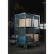 Cabinet trolley made of wire grid with hinged doors HxWxD 1765 x 1332 x 821 mm - Cabinet trolley made of wire grid with hinged doors - 2