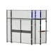 Vario corner attachment element TS dim. (WxH) 500/500x750mm wire grid w.40 mesh - Attachment element for partitioning system - 2