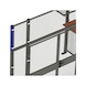 Start or end post attachment TS height (H) 750mm incl. sleeve anchor - Start or end post attachment for partitioning system - 2