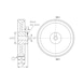 Polyurethane smooth measuring wheel, circumference 200 mm - Measuring wheels for M45 - 2