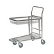 Carrito compra KONGAMEK apilable con cesta plegable<br/>2 ruedas con freno - Carrito de plataforma apilable, con cesta plegable - 1