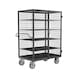 Cabinet trolley made of wire grid with hinged doors HxWxD 1765 x 1332 x 821 mm - Cabinet trolley made of wire grid with hinged doors - 1