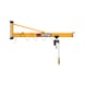 Column-mounted slewing jib crane PRAKTIKUS PW — complete set with chain hoist - 1