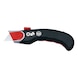 WEDO safety utility knife with trapezoidal blade, premium model - Safety utility knife, rubber-coated metal housing, trapezoidal blade - 1