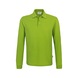 Polo à manches longues Mikralinar HAKRO pour hommes, vert kiwi, taille M - Polo à manches longues MIKRALINAR® pour homme - 1