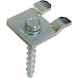 META cantilever shelf foot clamp galvanised, complete - Foot clamp and screw anchor - 1