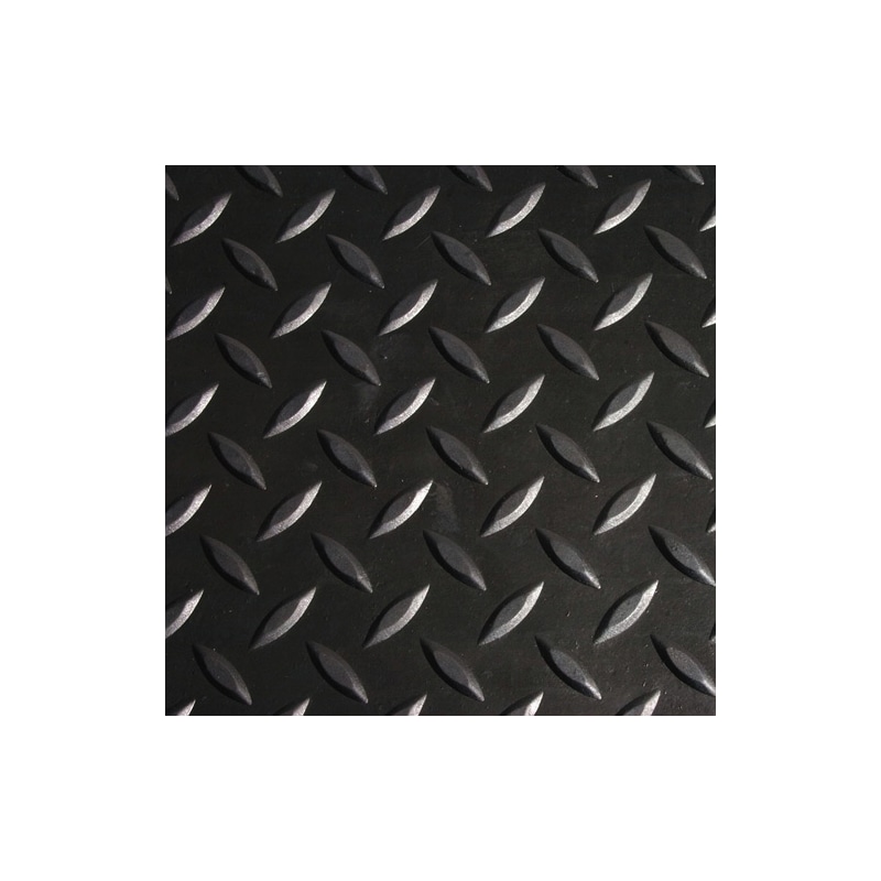 Arbeitsplatzmatte Einzelmatte LxBxH 800x700x12,5 mm Farbe schwarz - Arbeitsplatzmatte aus SBR/Nitril-Gummimischung, strapazierfähig