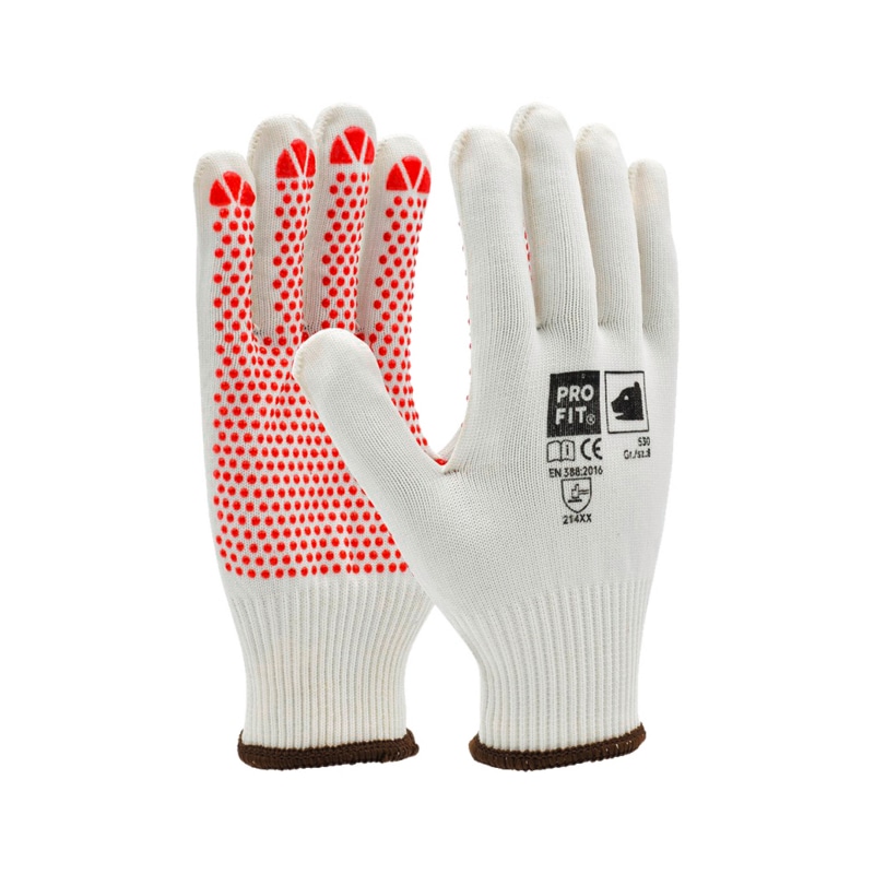 Knit protective gloves