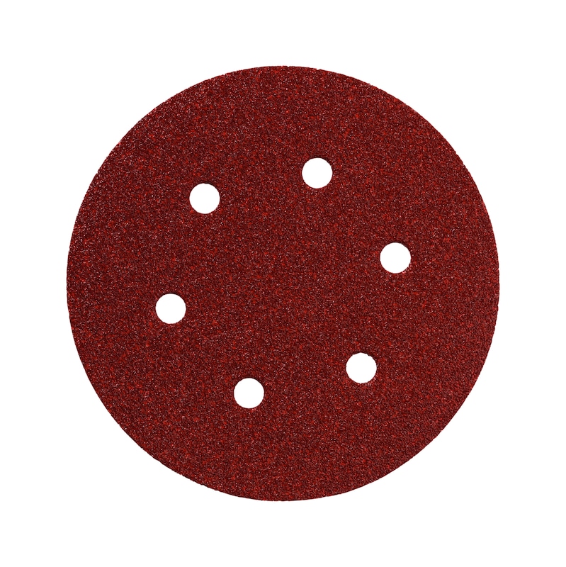 METABO adhesive sanding sheets, grain size 40, 150 mm diameter, 5 pieces - Adhesive sanding sheets with Velcro