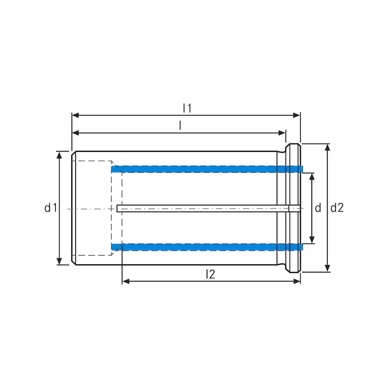ATORN Reduzierhülse Durchmesser 12 mm / Durchmesser 8 mm mit Kühlkanalbohrungen - Reduzierhülsen
