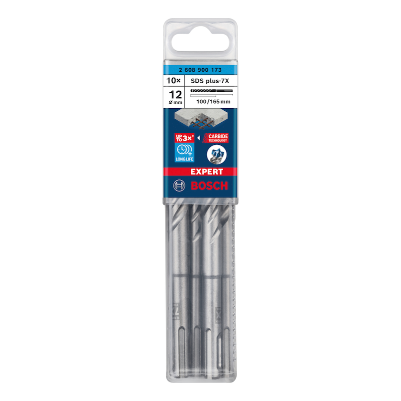 Foret à Percussion BOSCH SDS PLUS-5 – Béton Et Maçonnerie – Diamètre 6,5 X 400 Mm – Neuf