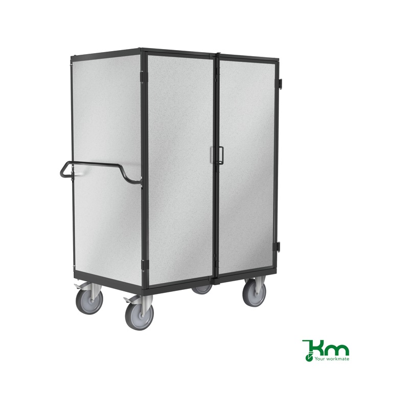 Buy KONGAMEK Sheetsteel trolley with hinged doors
