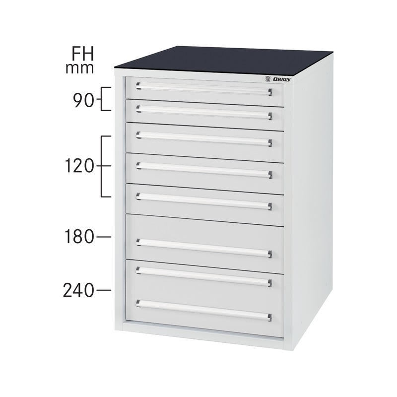 Orion Tool Cabinet S 7 Drawers Ral7035 7035 Fully Extending