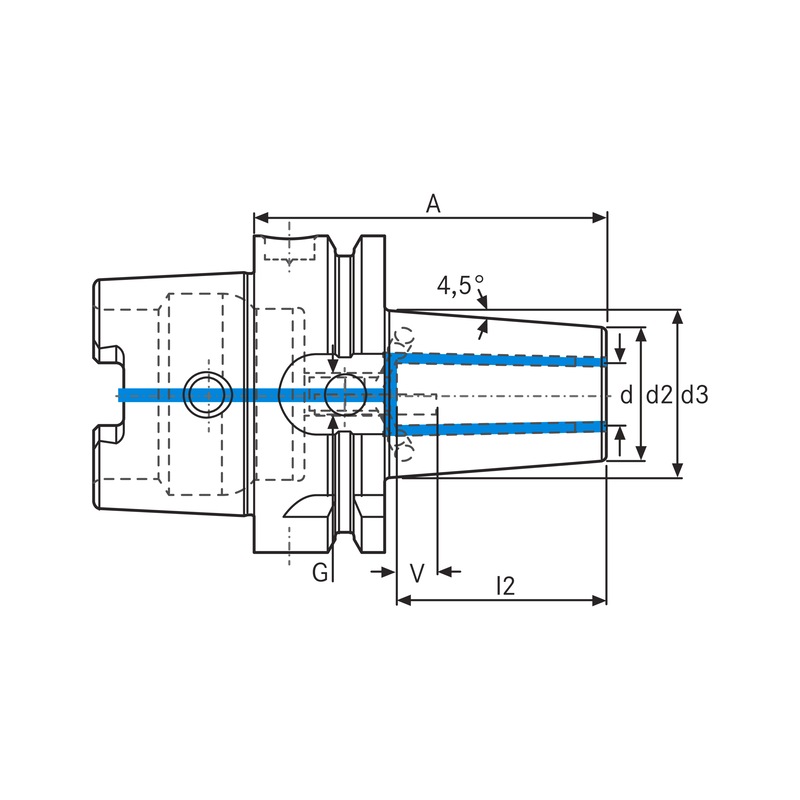 ATORN Schrumpffutter HSK63 (ISO 12164) 12 mm A=70 mm - Schrumpffutter 4,5° „Volume Shrink“