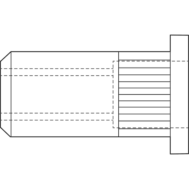 GESIPA çelik pop perçin somunları, tırtıllı, M 6 x 18 mm, 250'lü paket - Pop perçin somunları (tek perçin somunları), düz yuvarlak başlı
